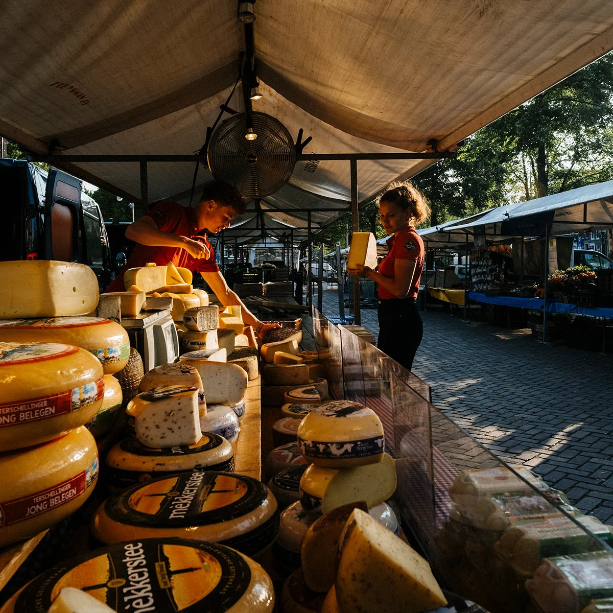 Biologische Kaas op de markt