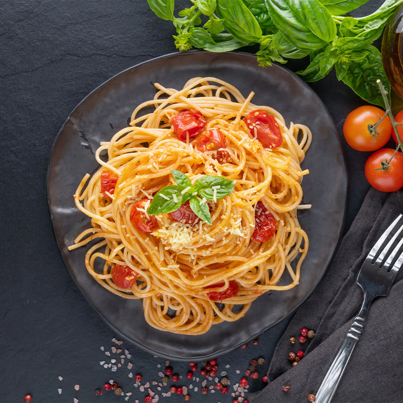 Spaghetti met Parmezaanse kaas